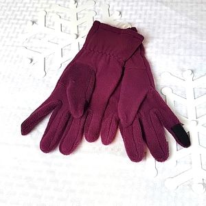 Time and Tru  Fleece Touchsreen Winter Gloves women's one size